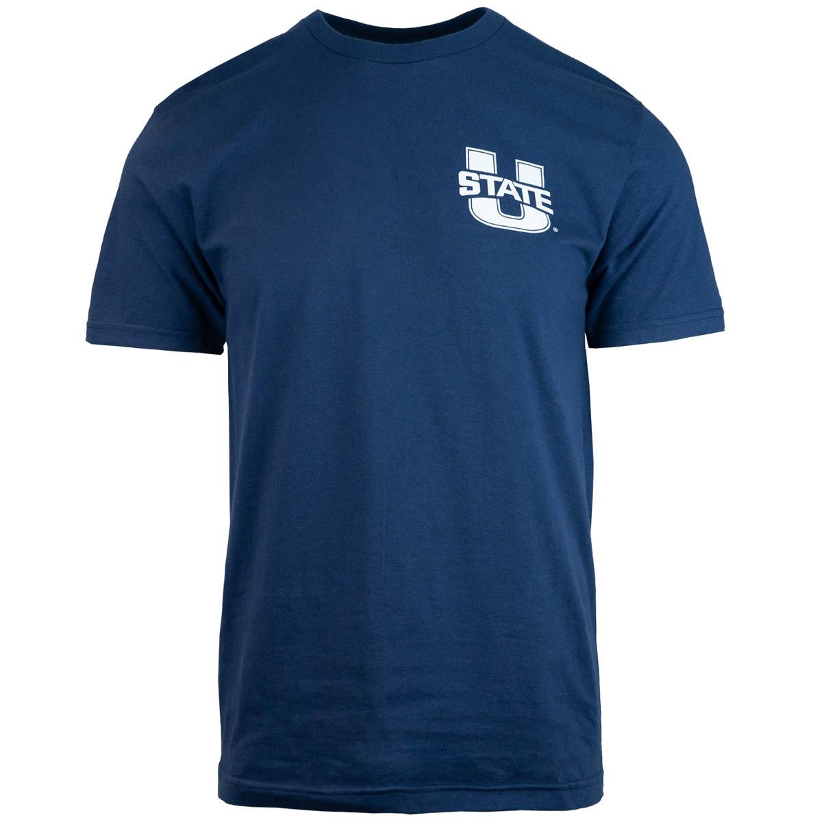 utah state true blue aggie western style navy unisex t-shirt